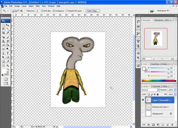 Creation of Alien Vacation: Step 20